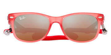 Ray-Ban® Junior New Wayfarer RJ9052Sf RJ9052SF 7145A8 50 - Opal Red with Orange Gradient Mirrored lenses Sunglasses