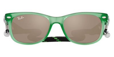 Ray-Ban® Junior New Wayfarer RJ9052Sf RJ9052SF 71465A 50 - Opal Green with Dark Gold Mirrored lenses Sunglasses