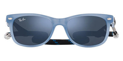 Ray-Ban® Junior New Wayfarer RJ9052Sf RJ9052SF 714855 50 - Opal Blue with Blue Mirrored lenses Sunglasses