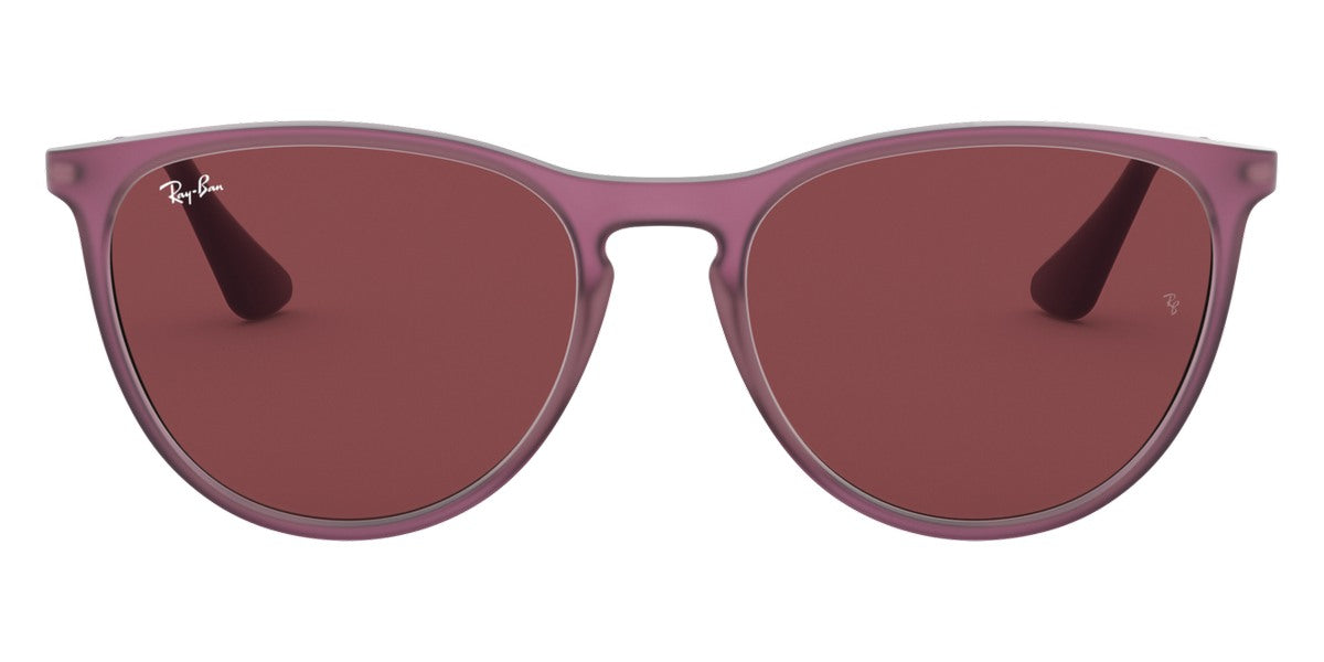 Ray-Ban® Junior Erika RJ9060S RJ9060S 705675 50 - Rubber Transparent Fuchsia with Dark Violet lenses Sunglasses