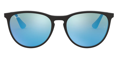 Ray-Ban® Junior Erika RJ9060Sf RJ9060SF 700555 52 - Rubber Black with Blue Flash lenses Sunglasses