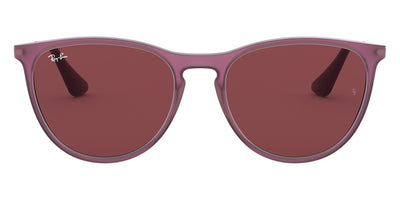 Ray-Ban® Junior Erika RJ9060Sf RJ9060SF 705675 52 - Rubber Transparent Fuchsia with Dark Violet lenses Sunglasses