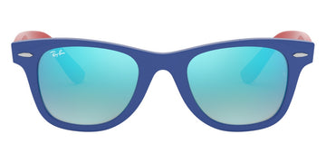 Ray-Ban® Junior Wayfarer RJ9066S RJ9066S 7039B7 47 - Blue with Brown Gradient Mirrored Blue lenses Sunglasses