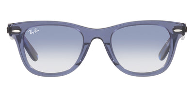 Ray-Ban® Junior Wayfarer RJ9066S RJ9066S 712819 47 - Transparent Blue with Clear Gradient Light Blue lenses Sunglasses