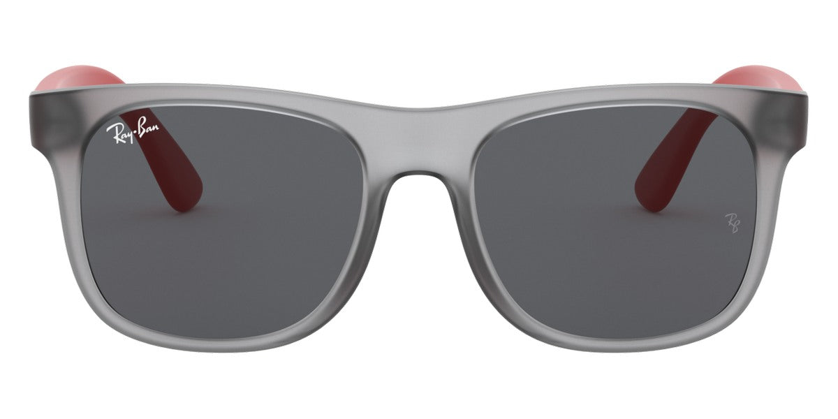 Ray-Ban® Junior Justin RJ9069S RJ9069S 705987 48 - Rubber Transparent Gray with Dark Gray lenses Sunglasses