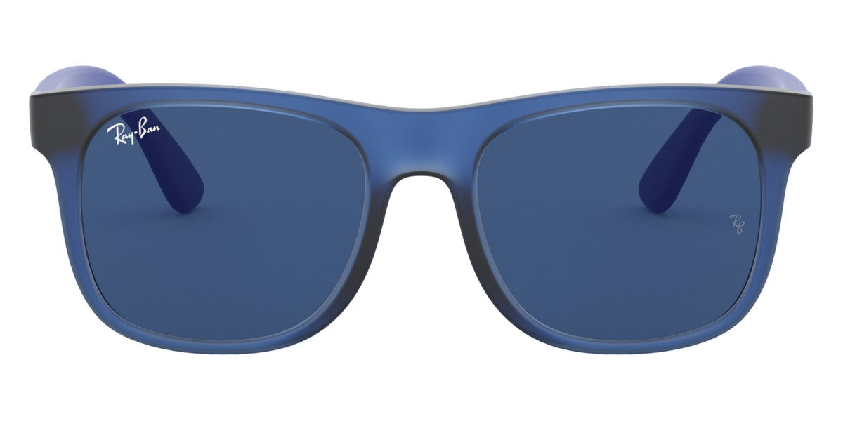 Ray-Ban® Junior Justin RJ9069S RJ9069S 706080 48 - Rubber Transparent Blue with Dark Blue lenses Sunglasses