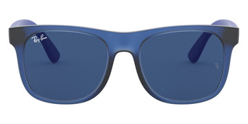 Ray-Ban® Junior Justin RJ9069S RJ9069S 706080 48 - Rubber Transparent Blue with Dark Blue lenses Sunglasses