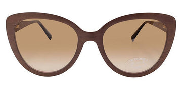 Gold & Wood® SABAH G&W SABAH 03 55 - 03 - Brown Tanganyika/Coral Bolivar with Polarized Grey Gradient Eyeglasses