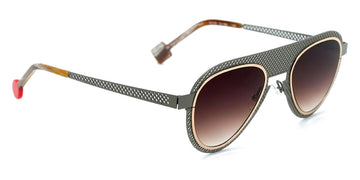 Sabine Be® Be Legend Hole Sun SB Be Legend Hole Sun 506 51 - Satin Taupe Gray Perforated / Polished Rose Gold Sunglasses