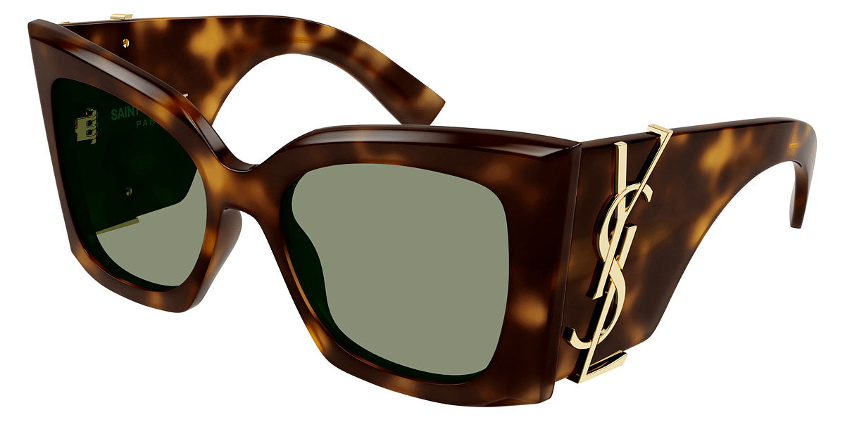 Saint Laurent® SL M119 BLAZE SL SL M119 BLAZE 002 54 - Havana / Green Sunglasses