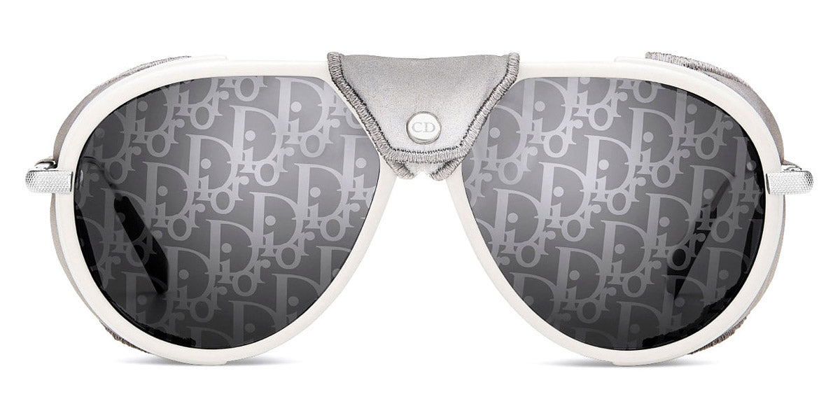 Dior® Diorsnow A1I D SNOWA1IAT 51A8 - White And Silver-Finish Sunglasses