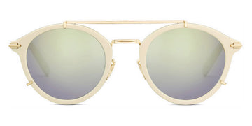 Dior® Diorblacksuit R7U CD DIORBLKSUIT R7U 95H6 50 - Shiny White Lenses  Green  Organic 95H6 Sunglasses