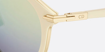 Dior® Diorblacksuit R7U CD DIORBLKSUIT R7U 95H6 50 - Shiny White Lenses  Green  Organic 95H6 Sunglasses