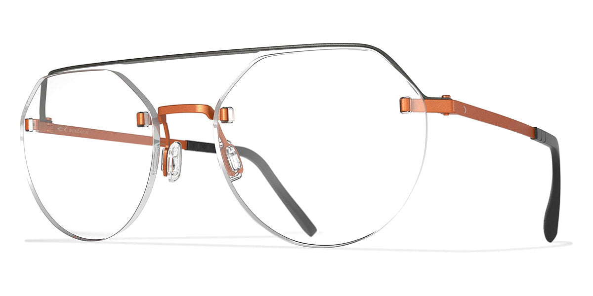 Blackfin® VECTOR TWO BLF VECTOR TWO 1563 53 - Space Orange/Gunmetal Gray Bar Eyeglasses