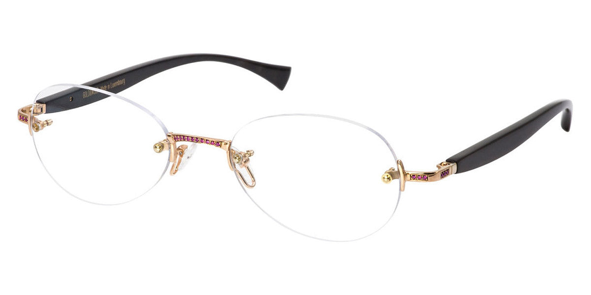 Gold & Wood® VENDOME 01 G&W VENDOME 01 R 36 03 CM40 - R.36.03.CM40 Pink Gold Plated - 23 Brilliant Cut Rubellites (0,54 ct approx.) Eyeglasses