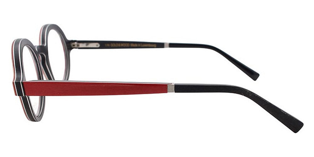 Gold & Wood® ZAO G&W ZAO 41 45 - 41 - Red Bolivar/Black Bubinga/Ebony Tanganyika Eyeglasses