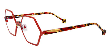 L.A.Eyeworks® POMFRET  LA POMFRET 502178 53 - Brick Red with Ruby Tortoise Eyeglasses