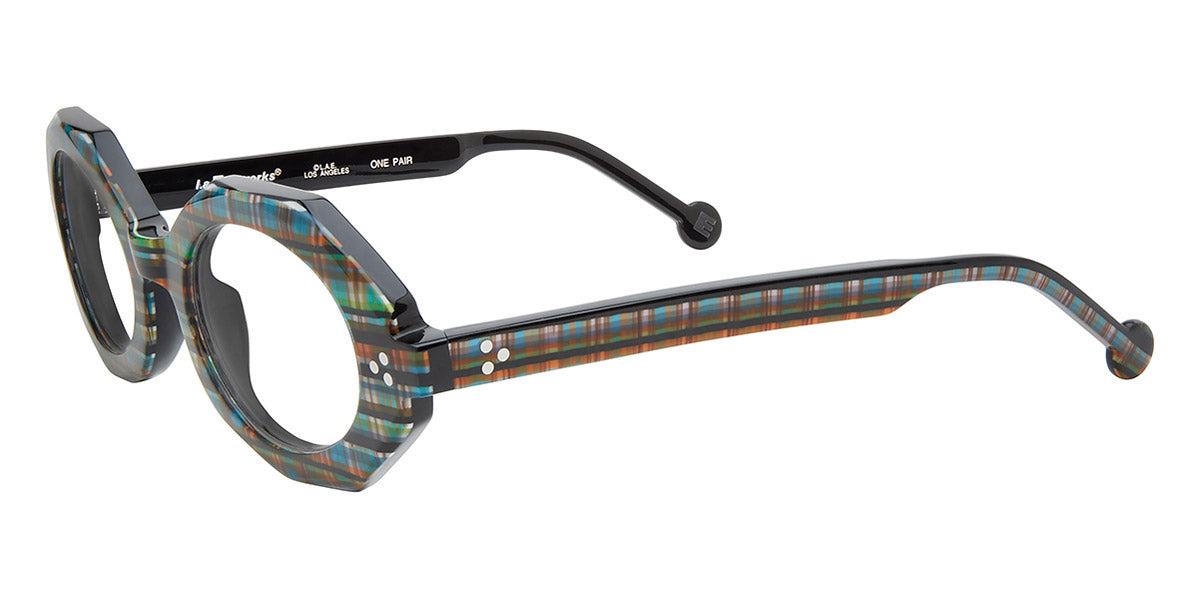 L.A.Eyeworks® VIKING MIDGE  LA VIKING MIDGE 607 50 - Rad Plaid Eyeglasses