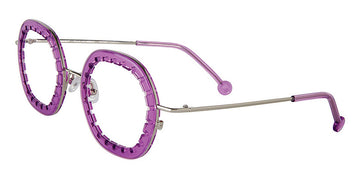 L.A.Eyeworks® MONTSERRAT  LA MONTSERRAT 1036405 46 - Orchidyounot with Shiny Silver Eyeglasses