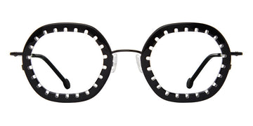 L.A.Eyeworks® MONTSERRAT  LA MONTSERRAT 101472M 46 - Shiny Black with Black Matte Eyeglasses