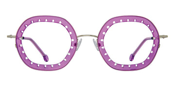 L.A.Eyeworks® MONTSERRAT  LA MONTSERRAT 1036405 46 - Orchidyounot with Shiny Silver Eyeglasses