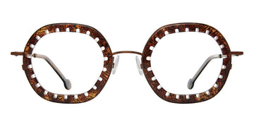 L.A.Eyeworks® MONTSERRAT  LA MONTSERRAT 174467 46 - Beauty Mark with Brown Matte Eyeglasses