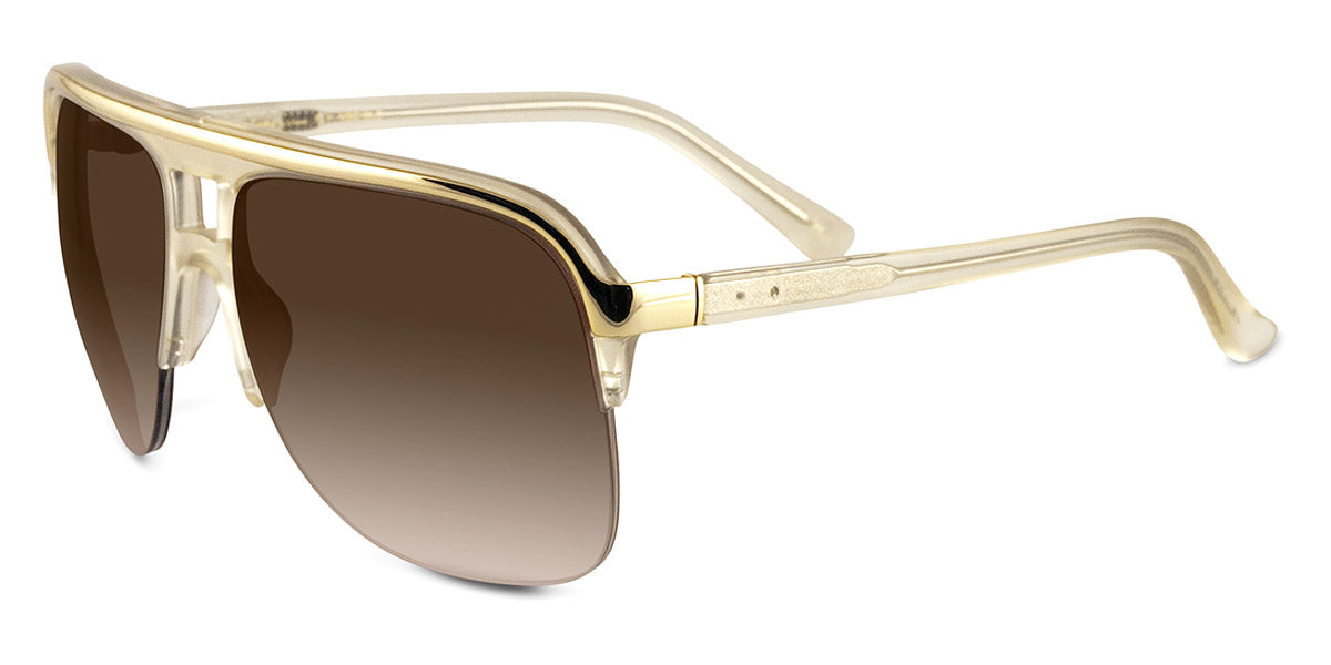 Sama® FLY SAM Matte Beige Crystal/Gold 63 - Matte Beige Crystal/Gold Sunglasses