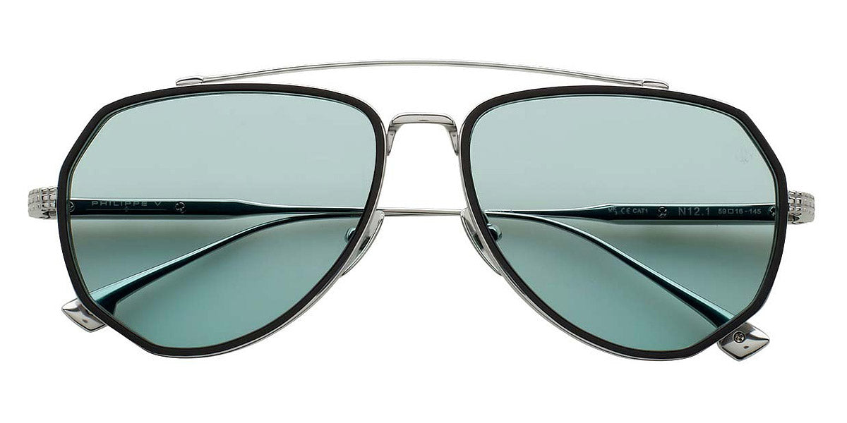 Philippe V® No12.1 PHI No12.1 Silver/Jelly Green PTC 58 - Silver/Jelly Green PTC Sunglasses