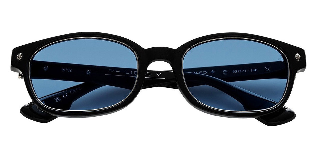 Philippe V® No22 PHI No22 Black/Blue 55 - Black/Blue Sunglasses