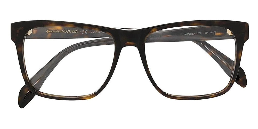 Alexander McQueen® AM0282O AM0282O 002 55 - Havana Eyeglasses