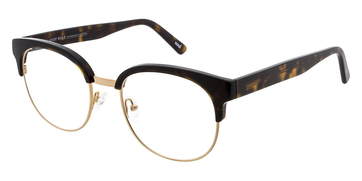 Andy Wolf® 4576 ANW 4576 B 52 - Brown/Gold B Eyeglasses