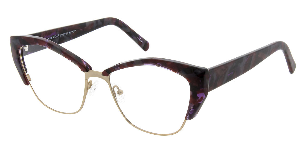 Andy Wolf® 5093 ANW 5093 D 56 - Violet/Gold D Eyeglasses