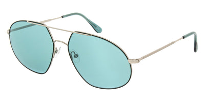 Andy Wolf® Quincy Sun ANW Quincy Sun J 61 - Silver/Teal J Sunglasses