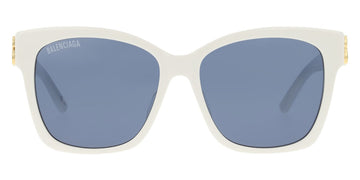 Balenciaga® BB0102SA BB0102SA 004 57 - White / Gold / Blue Gradient Sunglasses