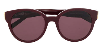 Balenciaga® BB0134SA BB0134SA 004 55 - Burgundy / Gold / Red Sunglasses