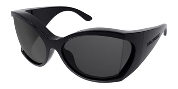 Balenciaga® BB0154S BB0154S 001 72 - Black / Gray Sunglasses