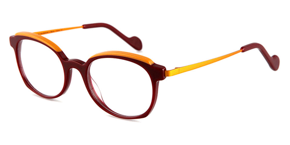 NaoNed® Biver NAO Biver 23017 49 - Burgundy and Yellow / Curry Yellow Eyeglasses