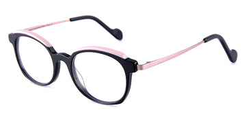 NaoNed® Biver NAO Biver 25053 49 - Black and Powder Pink / Powder Pink Eyeglasses