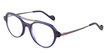 NaoNed® Blavezh NAO Blavezh 18001 48 - Translucent Dark Blue and Opaline Grey / Grey Eyeglasses