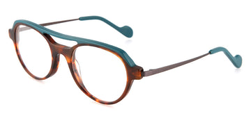 NaoNed® Blavezh NAO Blavezh 20003 48 - Brown and Peacock Blue Tortoiseshell / Chocolate Brown Eyeglasses