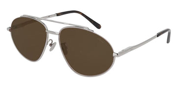 Brioni® BR0073S - Ruthenium / Brown Sunglasses