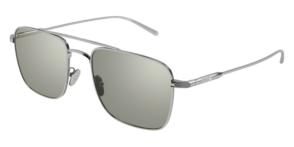 Brioni® BR0101S - Silver / Green Flash Sunglasses