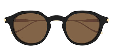 Brioni® BR0103S - Black/Gold / Brown Sunglasses