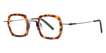 Theo® Broccoli TH BROCCOLI 40 41 - Brown Havana Citrus Black Eyeglasses