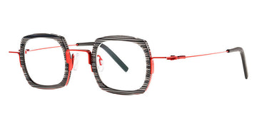 Theo® Broccoli TH BROCCOLI 5 41 - Black Lined / Hot Red Shine Eyeglasses