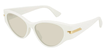 Bottega Veneta® BV1002S - Ivory / Brown Sunglasses