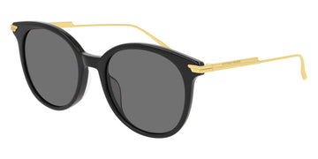 Bottega Veneta® BV1038SA - Gold / Black / Gray Sunglasses