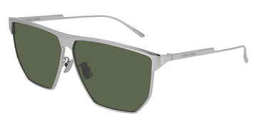 Bottega Veneta® BV1069S - Silver / Green Sunglasses