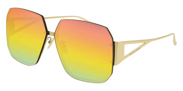 Bottega Veneta® BV1085SA - Gold / Multicolor Mirrored Sunglasses