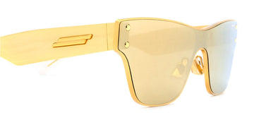 Bottega Veneta® BV1148S - Gold / Gold Mirrored Sunglasses